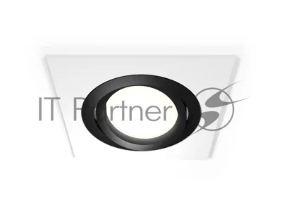 Комплект встраиваемого поворотного светильника Ambrella light XC7631081 SWH/PBK белый песок/черный полированный MR16 GU5.3 (C7631, N7002)