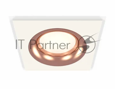 Комплект встраиваемого светильника Ambrella light XC7631006 SWH/PPG белый песок/золото розовое полированное MR16 GU5.3 (C7631, N7015)