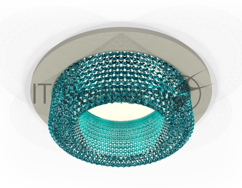 Комплект встраиваемого светильника Ambrella light XC7623023 SGR/BL серый песок/голубой MR16 GU5.3 (C7623, N7194)