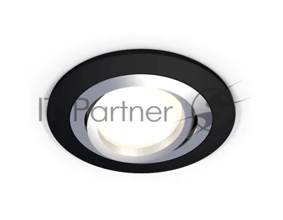 Комплект встраиваемого поворотного светильника Ambrella light XC7622082 SBK/PSL черный песок/серебро полированное MR16 GU5.3 (C7622, N7003)
