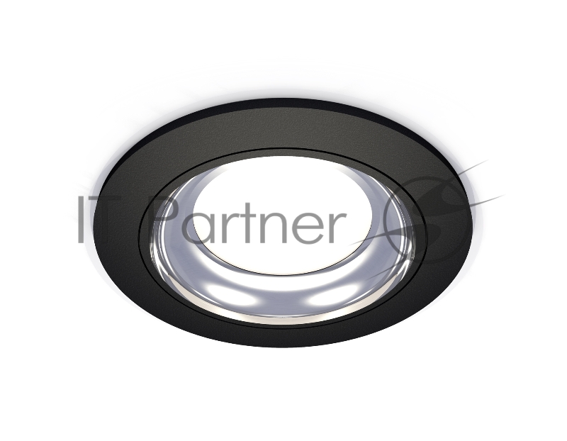 Комплект встраиваемого светильника Ambrella light XC7622061 SBK/PSL черный песок/серебро полированное MR16 GU5.3 (C7622, N7023)