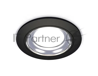 Комплект встраиваемого светильника Ambrella light XC7622061 SBK/PSL черный песок/серебро полированное MR16 GU5.3 (C7622, N7023)