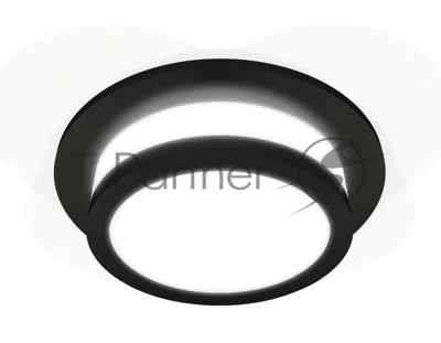 Комплект встраиваемого светильника Ambrella light XC7622041 SBK/FR черный песок/белый матовый MR16 GU5.3 (C7622, N7121)