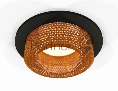 Комплект встраиваемого светильника Ambrella light XC7622024 SBK/CF черный песок/кофе MR16 GU5.3 (C7622, N7195)