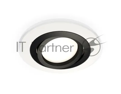 Комплект встраиваемого поворотного светильника Ambrella light XC7621081 SWH/PBK белый песок/черный полированный MR16 GU5.3 (C7621, N7002)