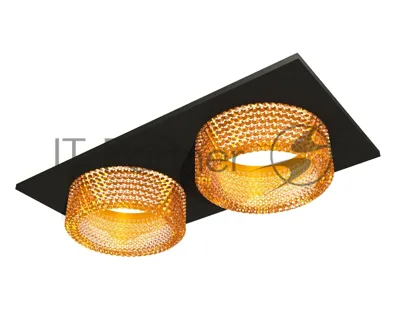 Комплект встраиваемого светильника Ambrella light XC6526044 SBK/CF черный песок/голубой MR16 GU5.3 (C6526, N6154)