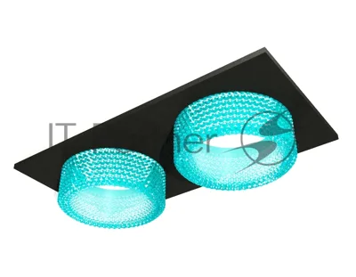 Комплект встраиваемого светильника Ambrella light XC6526043 SBK/BL черный песок/голубой MR16 GU5.3 (C6526, N6153)