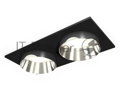 Комплект встраиваемого светильника Ambrella light XC6526022 SBK/PSL черный песок/серебро полированное MR16 GU5.3 (C6526, N6132)