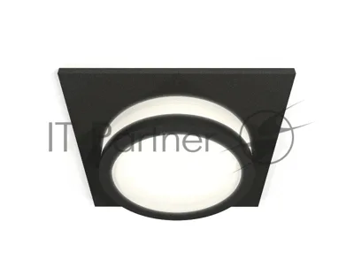 Комплект встраиваемого светильника Ambrella light XC6521060 SBK/FR черный песок/белый матовый MR16 GU5.3 (C6521, N6221)