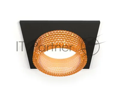 Комплект встраиваемого светильника Ambrella light XC6521044 SBK/CF черный песок/голубой MR16 GU5.3 (C6521, N6154)