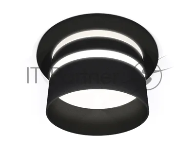 Комплект встраиваемого светильника Ambrella light XC6513062 SBK/FR черный песок/белый матовый MR16 GU5.3 (C6513, N6236)