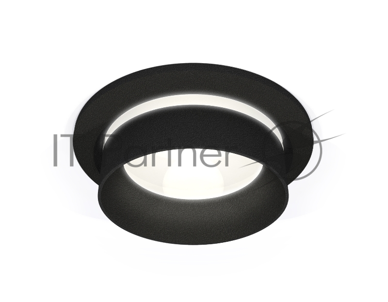Комплект встраиваемого светильника Ambrella light XC6513061 SBK/FR черный песок/белый матовый MR16 GU5.3 (C6513, N6229)