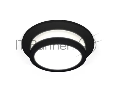 Комплект встраиваемого светильника Ambrella light XC6513060 SBK/FR черный песок/белый матовый MR16 GU5.3 (C6513, N6221)