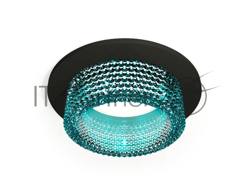 Комплект встраиваемого светильника Ambrella light XC6513043 SBK/BL черный песок/голубой MR16 GU5.3 (C6513, N6153)