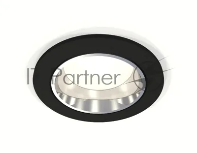 Комплект встраиваемого светильника Ambrella light XC6513003 SBK/PSL черный песок/серебро полированное MR16 GU5.3 (C6513, N6112)