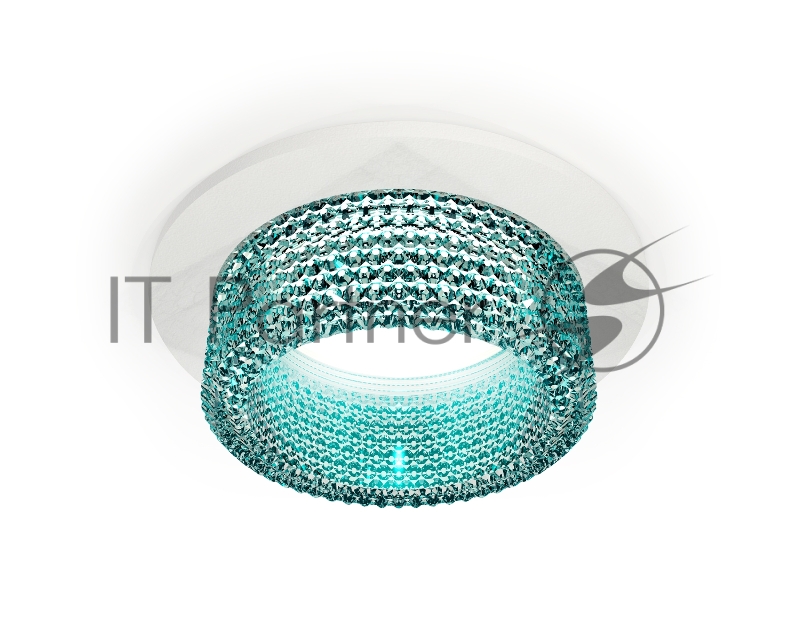 Комплект встраиваемого светильника Ambrella light XC6512043 SWH/BL белый песок/голубой MR16 GU5.3 (C6512, N6153)