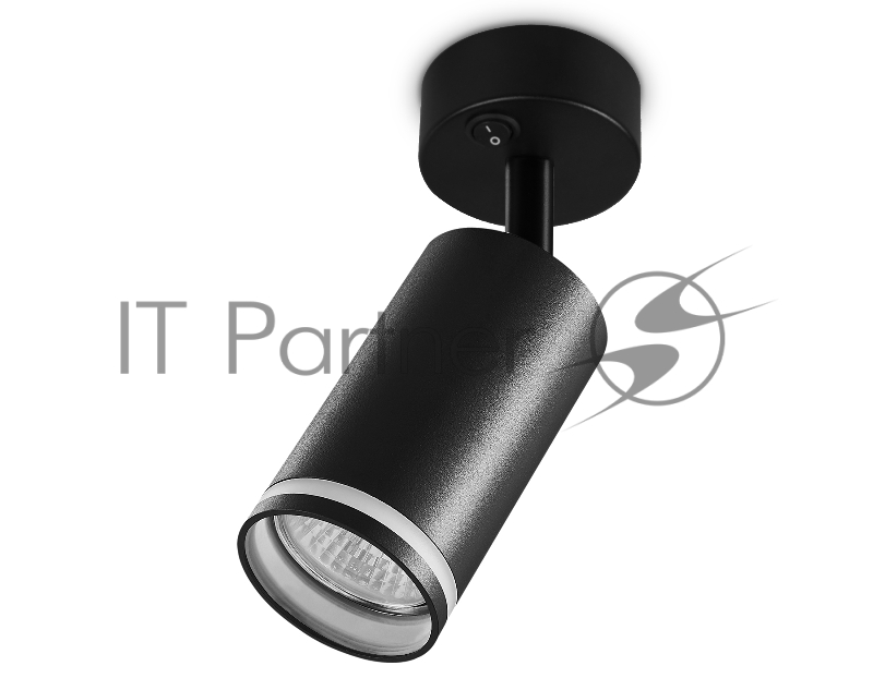 Накладной спот с выключателем Ambrella light TA121 BK черный GU10 max 12W D70*164*D55
