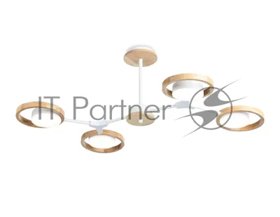 Подвесной светодиодный светильник Ambrella light FL51609/4 WH/LW белый/светлое дерево 3000K/4200K/6400K 28W 825*530*285 (Без ПДУ)