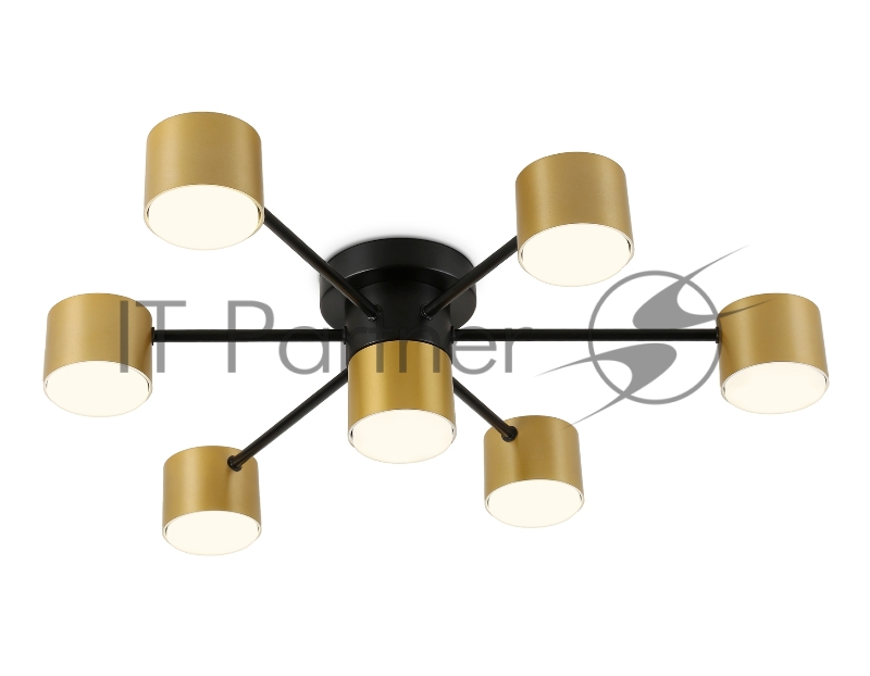 Потолочный светильник Ambrella light FL51726/7 BK/GD черный/золото GX53/7 max 12W 645*135