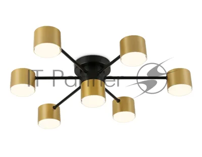 Потолочный светильник Ambrella light FL51726/7 BK/GD черный/золото GX53/7 max 12W 645*135