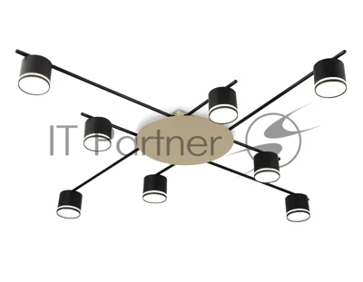 Потолочный светильник Ambrella light FL51760/8 BK/GD черный/золото GX53/8 max 12W 870*870*95