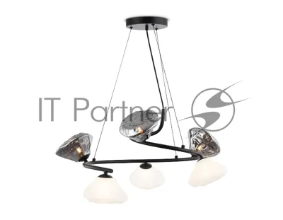 Светильник Ambrella light LH15003/6 BK/FR/SM черный/белый матовый/дымчатый G9*6 max 40W D630*1150