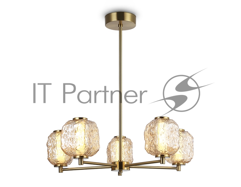 Светильник Ambrella light LH30104/5 SB/TI бронза/янтарь 27W 3000K D660*700