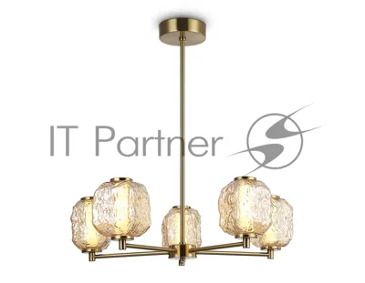 Светильник Ambrella light LH30104/5 SB/TI бронза/янтарь 27W 3000K D660*700