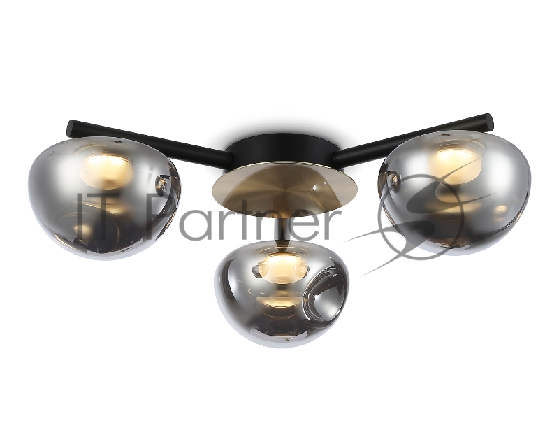 Светильник Ambrella light LH12006/3 BK/GD/SM черный/золото/дымчатый 18W 3000K D640*170