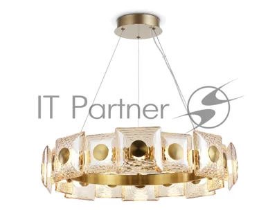 Светильник Ambrella light LH31027 BS/TI латунь/янтарь 72W 3000K D700*150