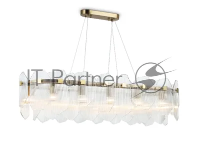Светильник Ambrella light LH31255/12 BS/CL латунь/прозрачный E14*12 max 40W 1000*340*270