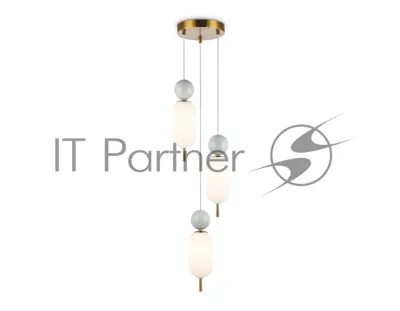 Светильник Ambrella light LH53102/3 BS/GR/FR латунь/серый/белый матовый G9*3 max 28W D260*1525
