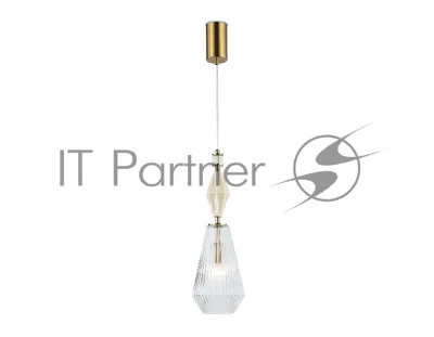 Светильник Ambrella light LH53181 BS/CL латунь/прозрачный E14 max 40W D140*1950