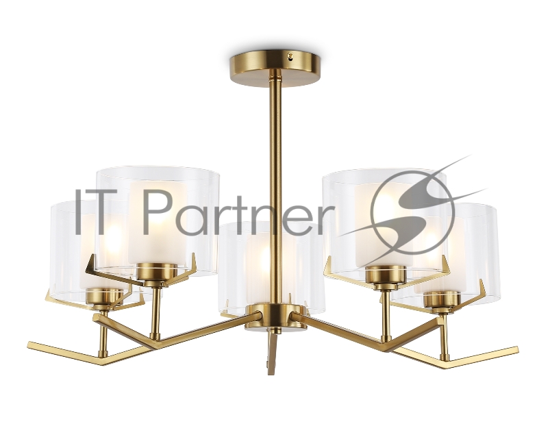 Светильник Ambrella light LH57007/5 BS/FR латунь/белый матовый E14/5 max 40W D690*390
