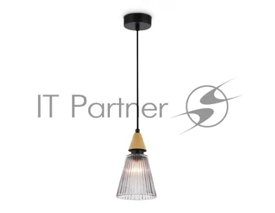 Светильник Ambrella light LH58111 BK/LW/SM черный/светлое дерево/дымчатый E14 max 40W D110*1500