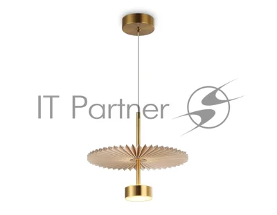 Светильник Ambrella light LH72603 BR/WH латунь/бежевый 6W 3000K D300*260-1770