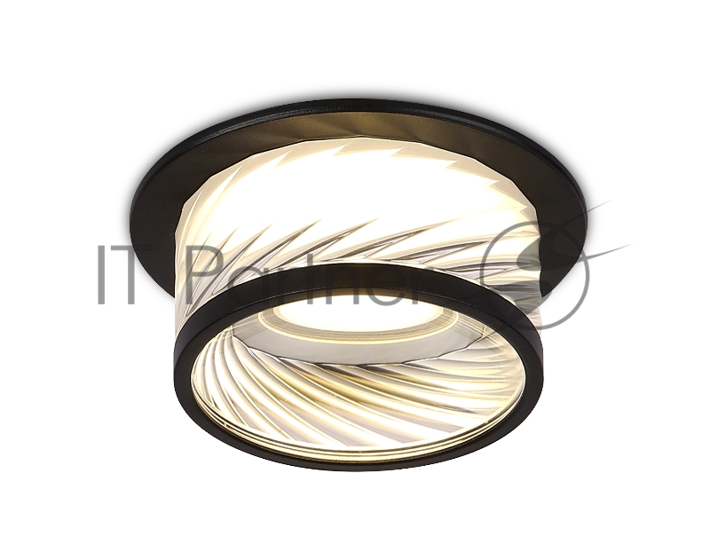 Светильник Ambrella light TN1252 SBK/CL черный песок/прозрачный GU5.3 D98*58