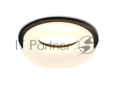 Светильник Ambrella light TN1303 BK/FR черный/белый матовый MR16 GU5.3 D80*42