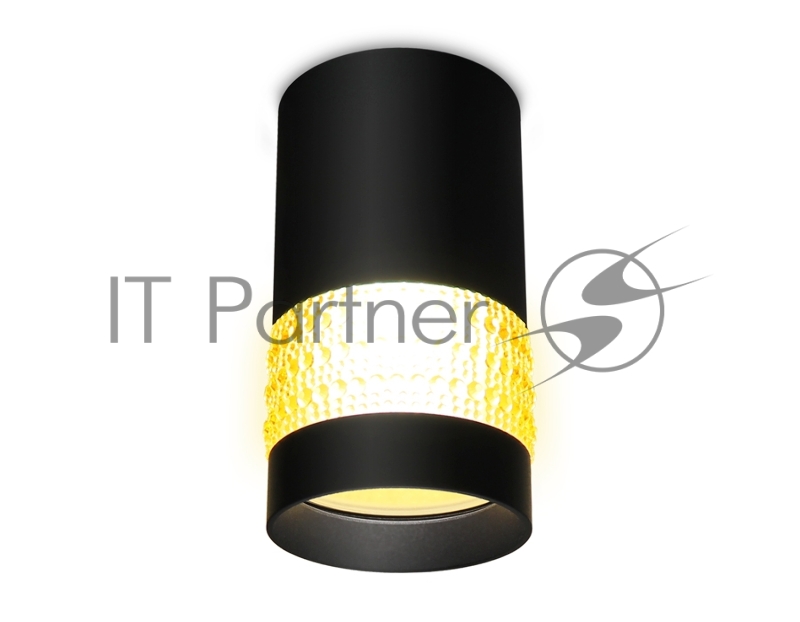 Светильник Ambrella light TN375 SBK/TI черный песок/янтарь GU5.3 D65*117