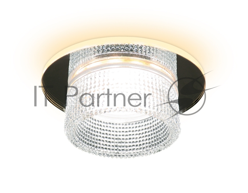 Светильник Ambrella light TN350 CH/CL хром/прозрачный GU5.3+3W (LED WHITE) D95*45