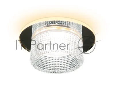 Светильник Ambrella light TN350 CH/CL хром/прозрачный GU5.3+3W (LED WHITE) D95*45