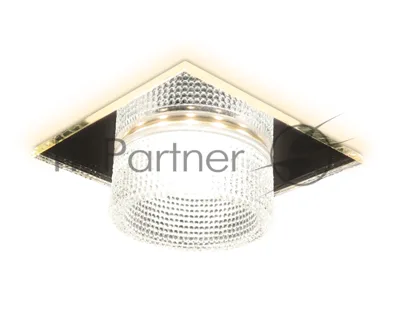 Светильник Ambrella light TN355 CH/CL хром/прозрачный GU5.3+3W (LED WHITE) 95*95*45