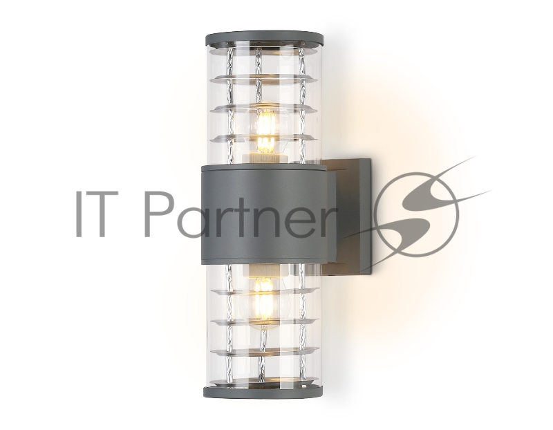 Светильник Ambrella light ST2523/2 GR/CL серый/прозрачный IP54 E27/2 max 40W 305*110*155