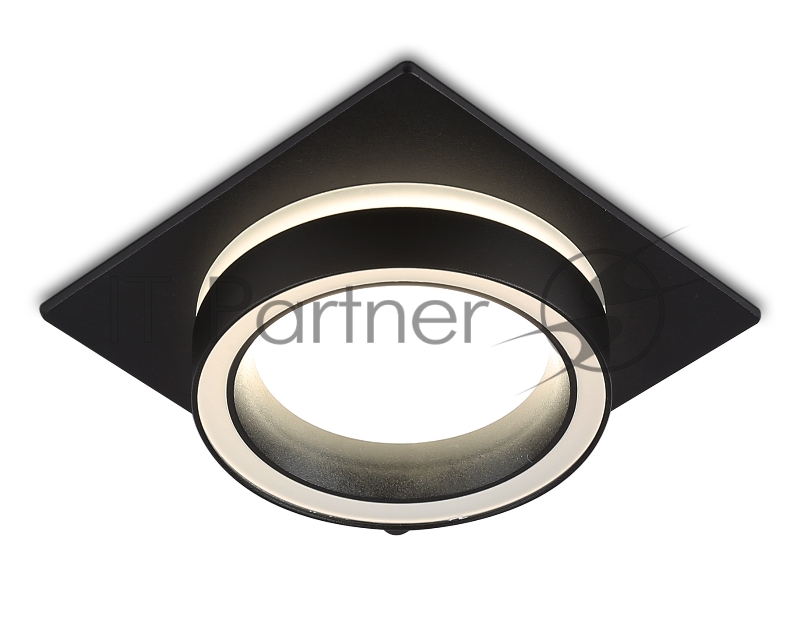 Светильник Ambrella light TN52422 BK/FR черный/белый матовый GX53 max 12W 105*105*45