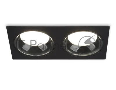 Светильник Ambrella light TN52344/2 SBK/GBK черный песок/черный глянец GX53 max 12W 220*115*25