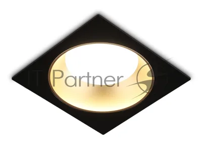 Светильник Ambrella light TN52340 SBK/SGD черный песок/золото песок GX53 max 12W 115*115*25