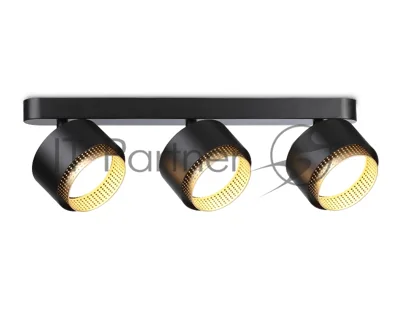 Светильник Ambrella light TN71295/3 BK/GD черный/золото GX53/3 max 12W 400*95*137