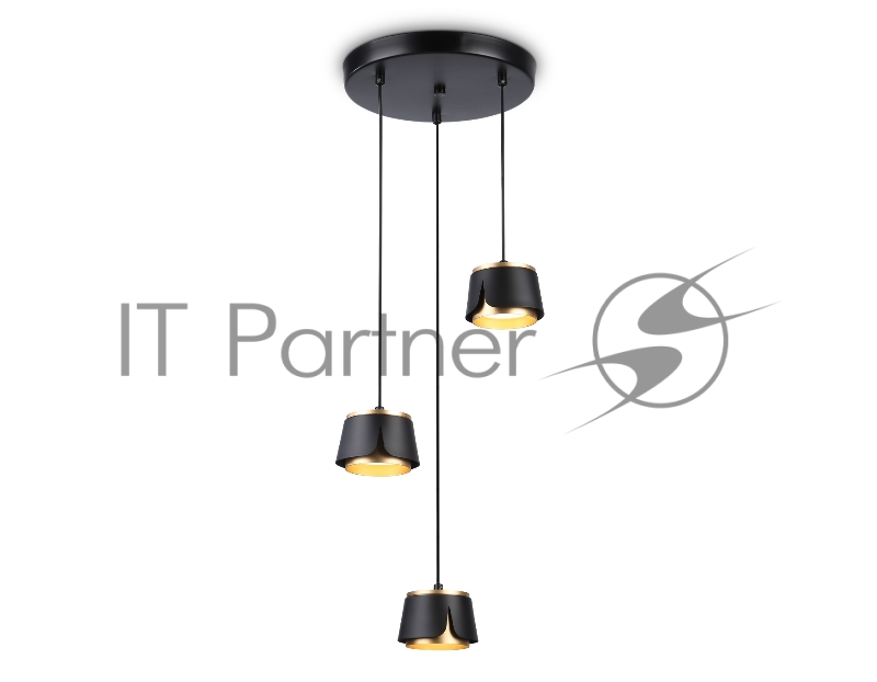 Светильник Ambrella light TN71252/3 BK/GD черный/золото GX53/3 D250*1090