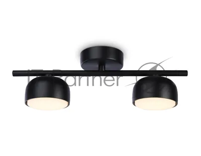 Светильник Ambrella light TN71024/2 BK черный GX53/2 max 12W 320*80*140