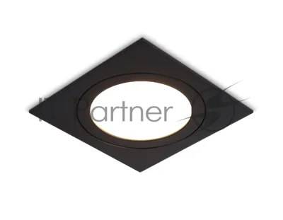 Светильник Ambrella light TN6609 BK черный IP44 GX53 max 15W 110*110*23